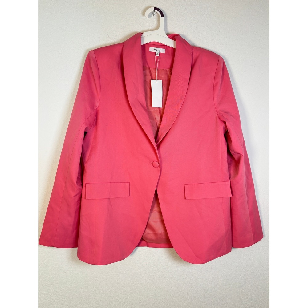 Edit‎ by Nine Womens Pink Single Button Shawl Lapel Blazer Jacket Size L NWT